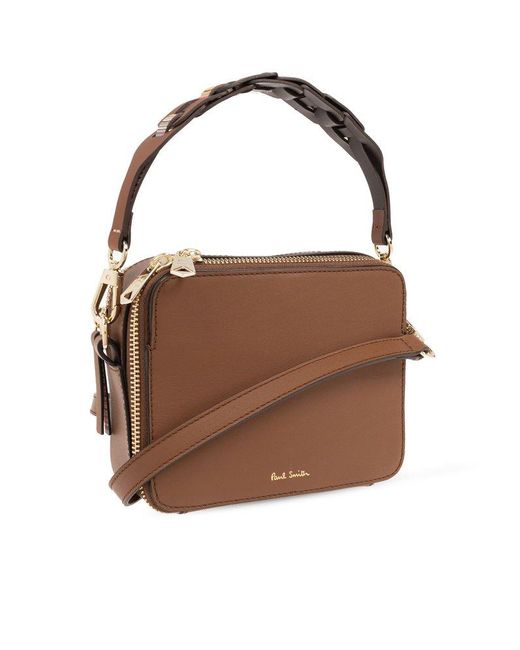 Paul Smith Brown Shoulder Bag With Logo,