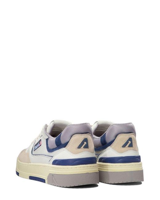 Autry White Clc Lace-Up Sneakers for men