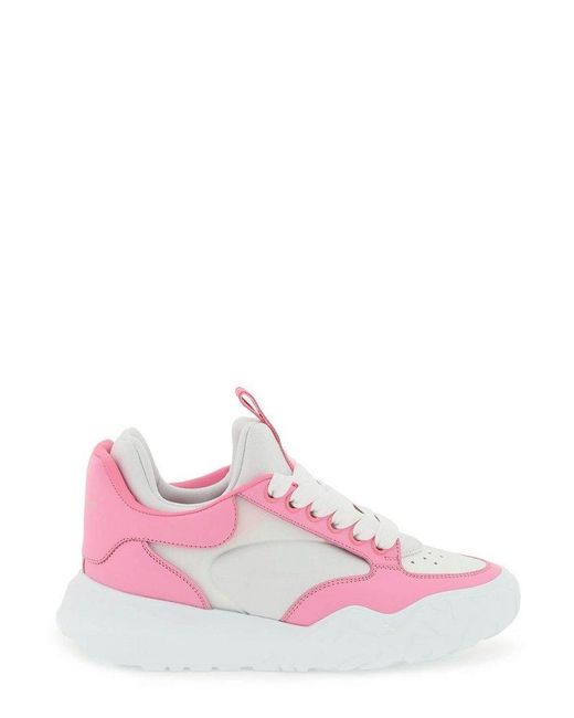 Alexander McQueen Pink Court Lace-up Sneakers
