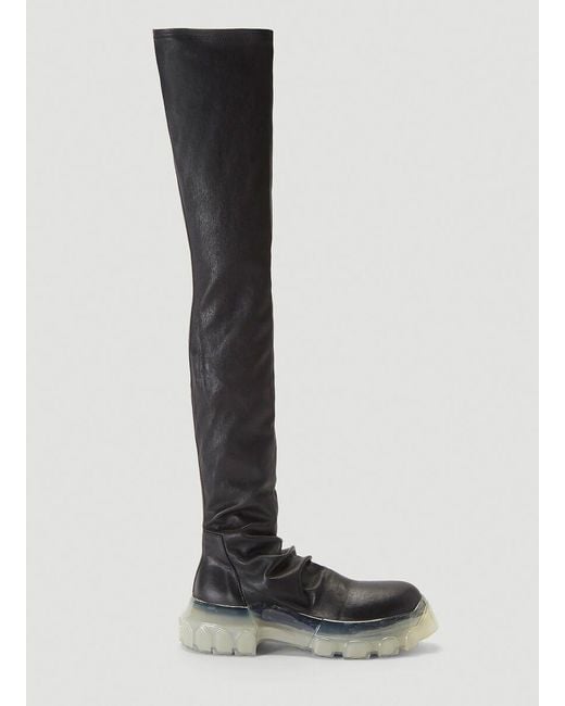Rick Owens Black Bozo Tractor Stocking Boots