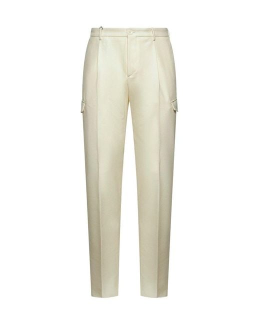 Tagliatore Natural Lang Dart-Detailed Trousers for men