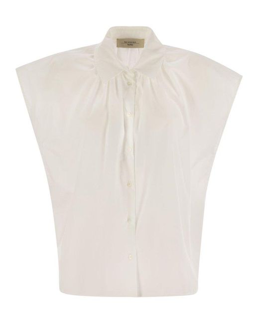 Weekend by Maxmara White Vallo Wide Cotton Shirt