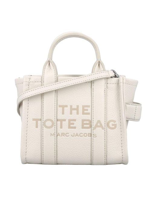 Marc Jacobs Natural The Micro Tote Leather Bag