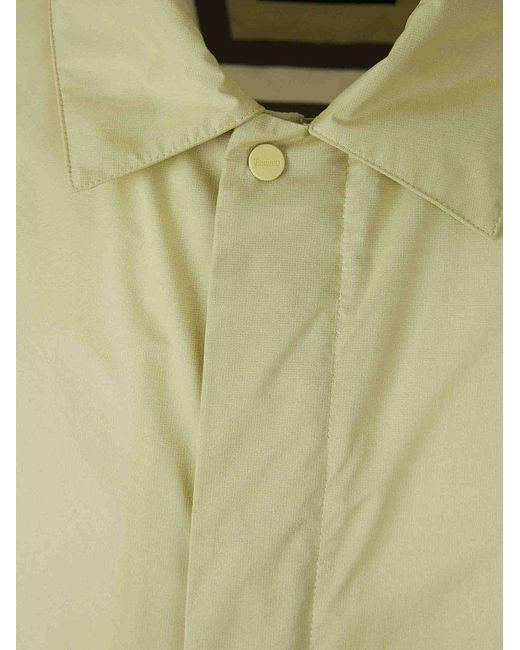 Herno Green Technical Button Overshirt for men