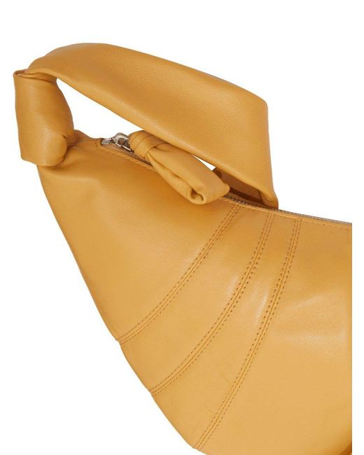 Lemaire White Croissant Panelled Small Shoulder Bag