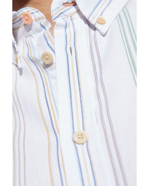 Paul Smith White Shirt With Stripe Pattern for men