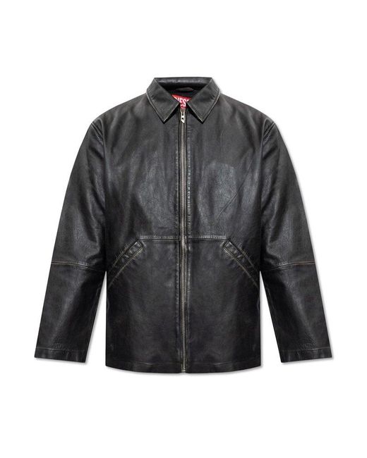 DIESEL Gray ‘L-Stoller-Treat’ Jacket for men