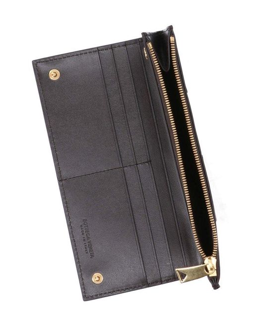 Bottega Veneta Black Cassette Bi-fold Large Wallet