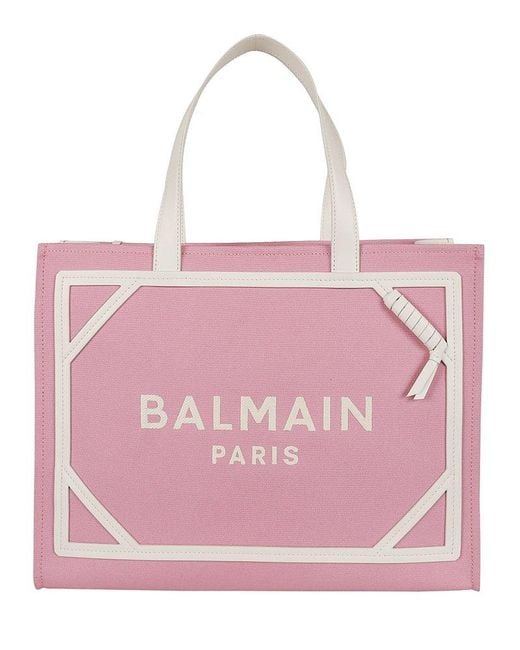Balmain Pink B-army Medium Tote Bag