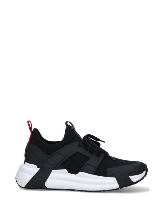 Moncler Black Lunarove Lace-Up Sneakers for men