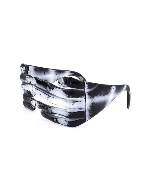 Linda Farrow Black X Jeremy Scott Hands Frame Sunglasses