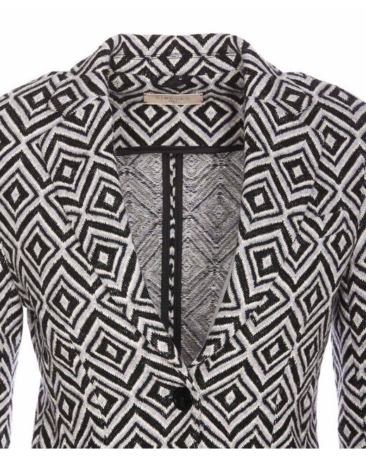 Circolo 1901 Multicolor Pattern Jacquard Single-breasted Tailored Blazer