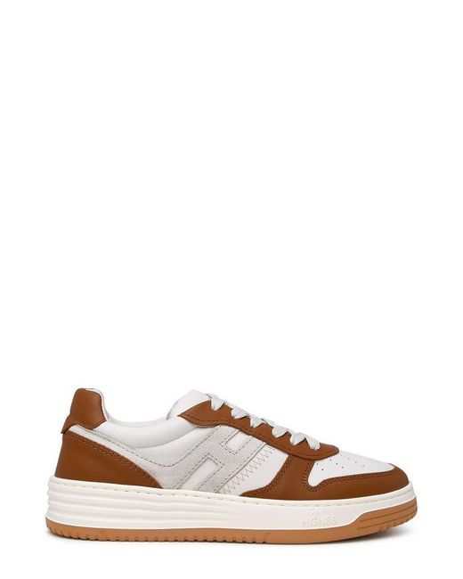 Hogan H630 Two-tone Lace-up Sneakers in Brown for Men | Lyst