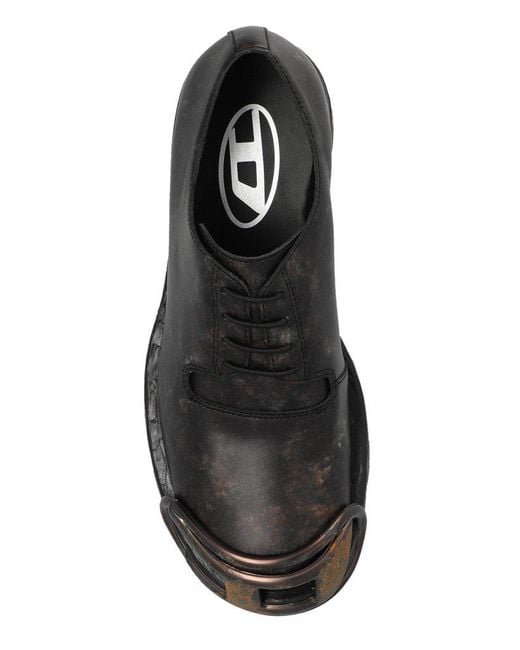 DIESEL Black D-Hammer So D Derby Shoes for men