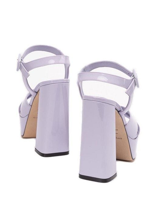 Sergio Rossi Purple Alicia Platform Sandals