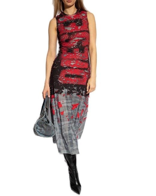 DIESEL Red D-Bisco-Dev Sleeveless Dress