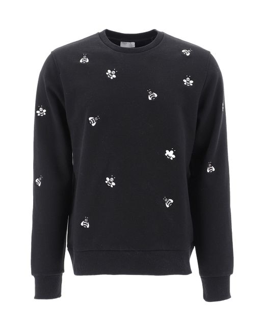 Dior Homme Black X Kaws Bee Embroidered Sweatshirt for men