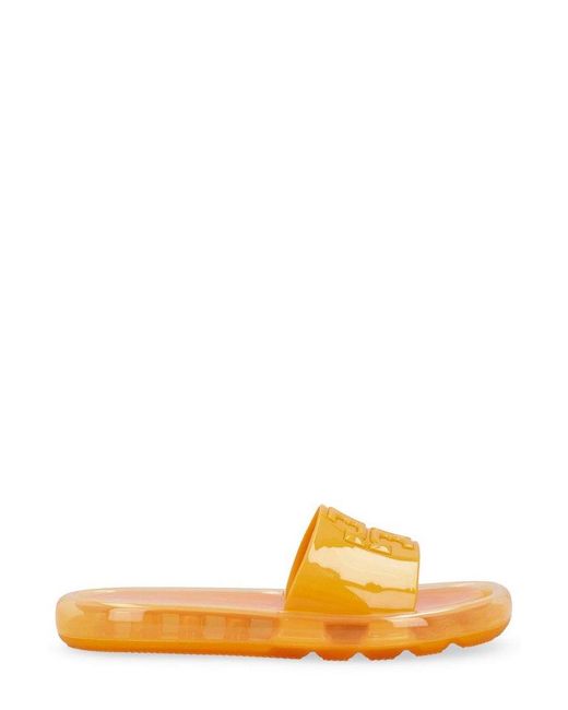 Tory Burch Orange Bubble Jelly Slides