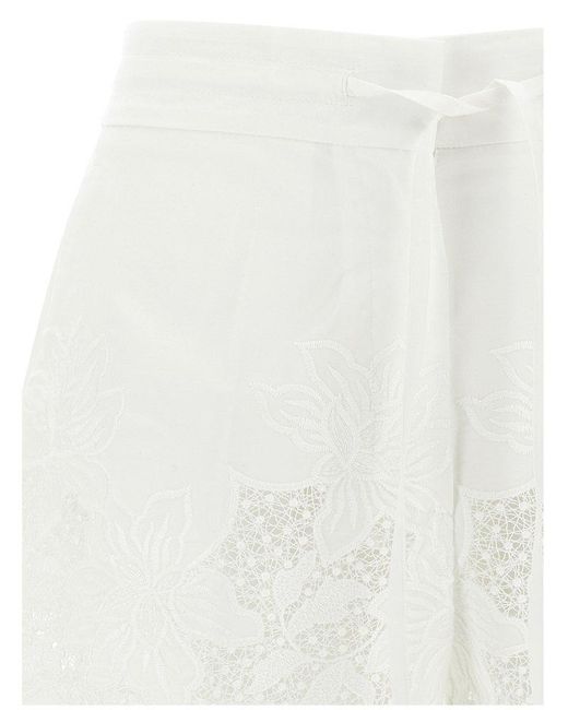 P.A.R.O.S.H. White P.A.R.O..H. 'Cioccolato' Shorts