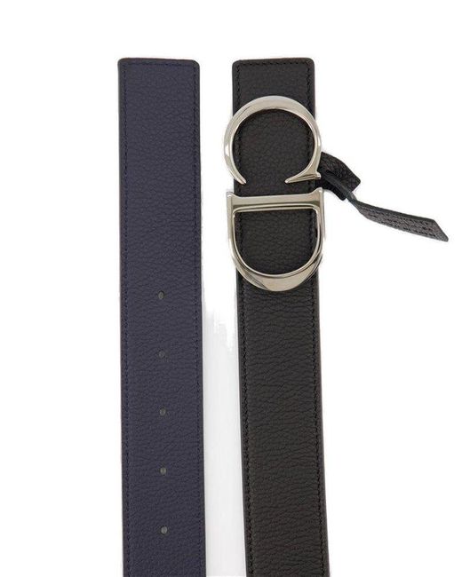 Dior Black Logo Plaque Reversible Belt for men