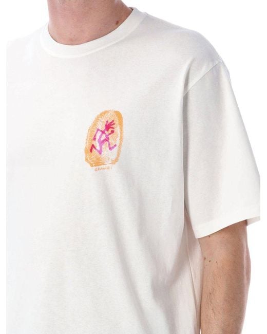 Gramicci White Thumbprint Tee for men