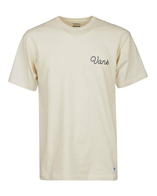 Vans White Graphic Printed Crewneck T-shirt for men