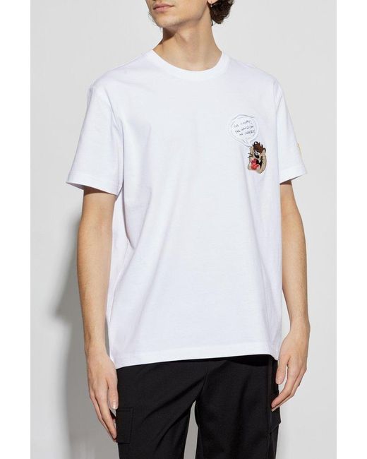 Iceberg White X Looney Tunes Patch Crewneck T-Shirt for men