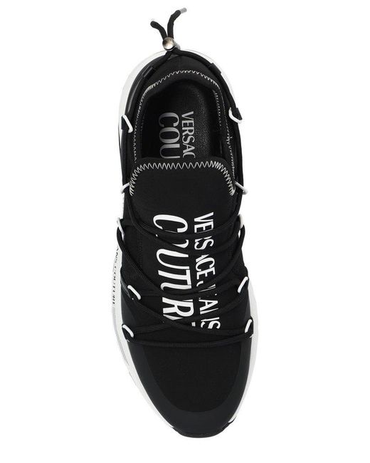 Versace Black Sneakers In Neoprene And Rubber for men