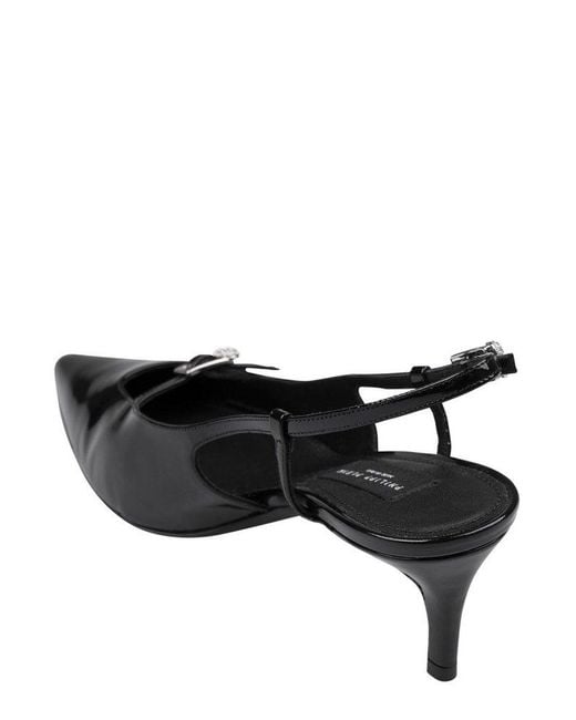 Philipp Plein Black Embellished Pointed Toe Pumps