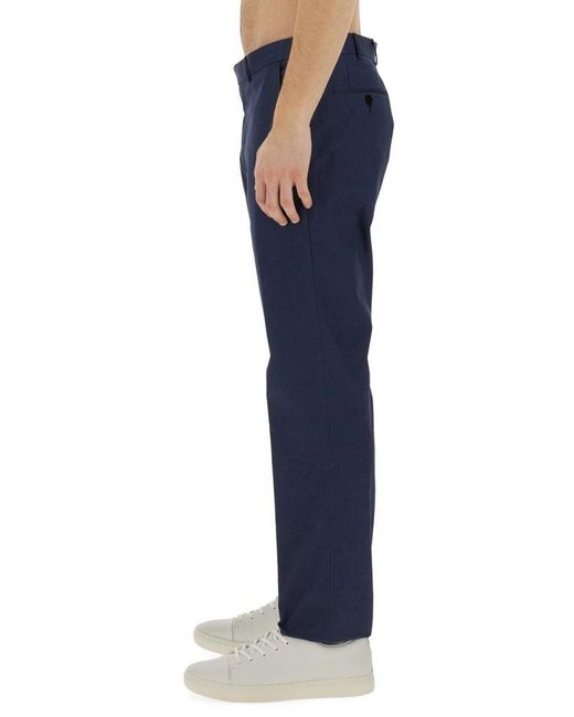 Zegna Blue Cotton Pants for men