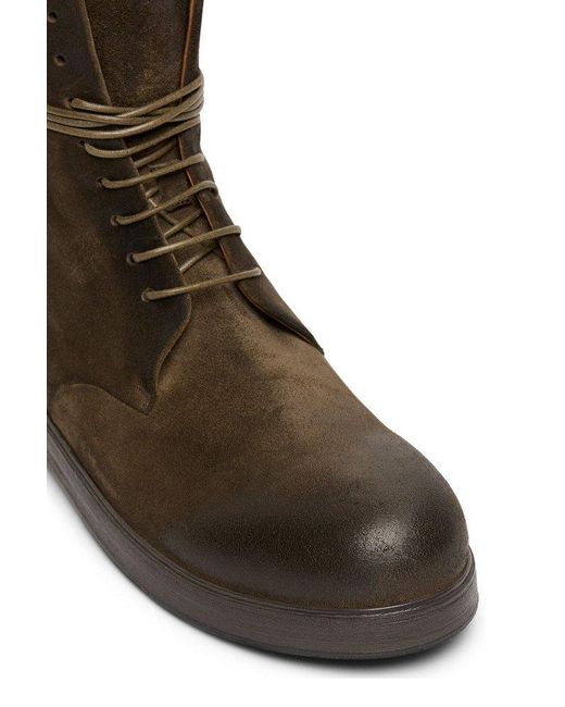 Marsèll Brown Zucca Zeppa Lace-up Ankle Boots for men