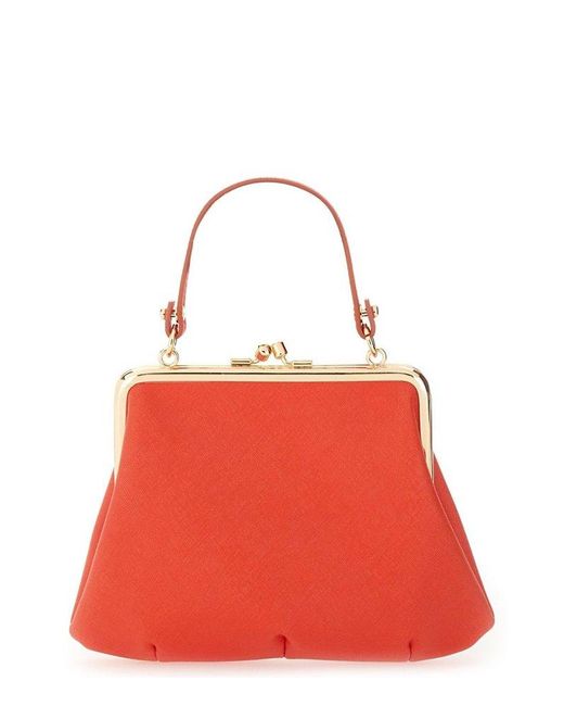 Vivienne Westwood Red Logo Plaque Tote Bag
