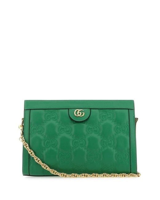 Gucci Green GG Matelassé Small Crossbody Bag