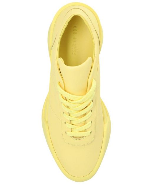 Fear Of God Yellow Logo Patch Low-top Sneakers for men