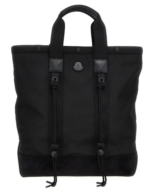 Moncler Black Small 'Tech' Shopping Bag for men