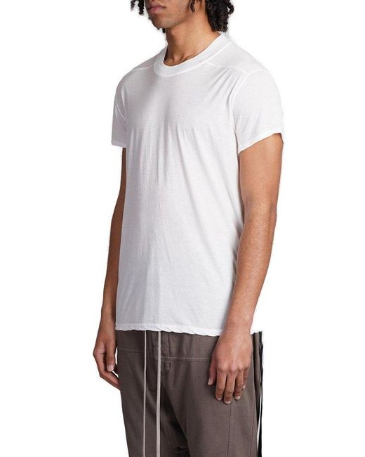 Rick Owens White Short-sleeved Crewneck T-shirt for men
