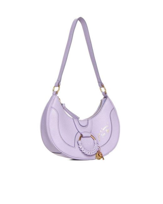 See By Chloé Purple Hana Half Moon Shoulder Bag