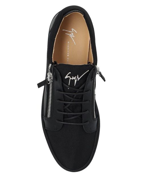 Giuseppe Zanotti Black Frankie Lace-up Sneakers for men