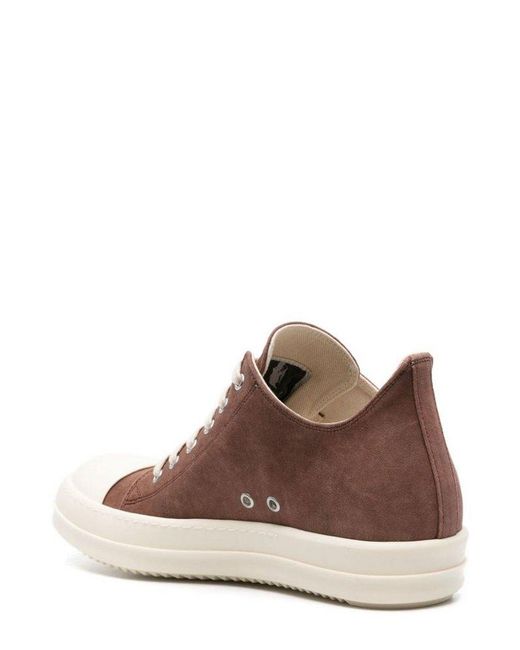 Rick Owens Brown Low-top Lace-up Sneakers for men