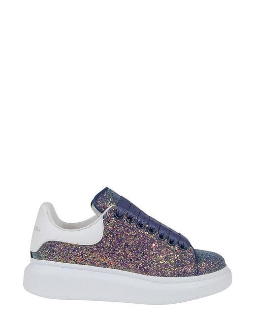 alexander mcqueen gold glitter sneakers