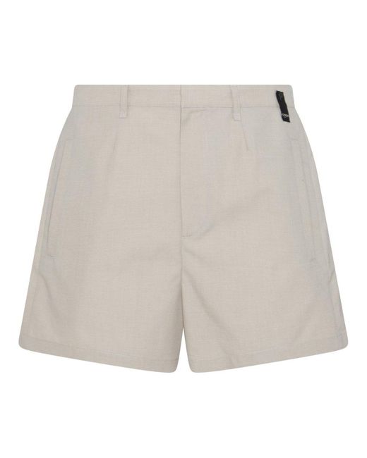 Fendi Gray Wool Shorts for men
