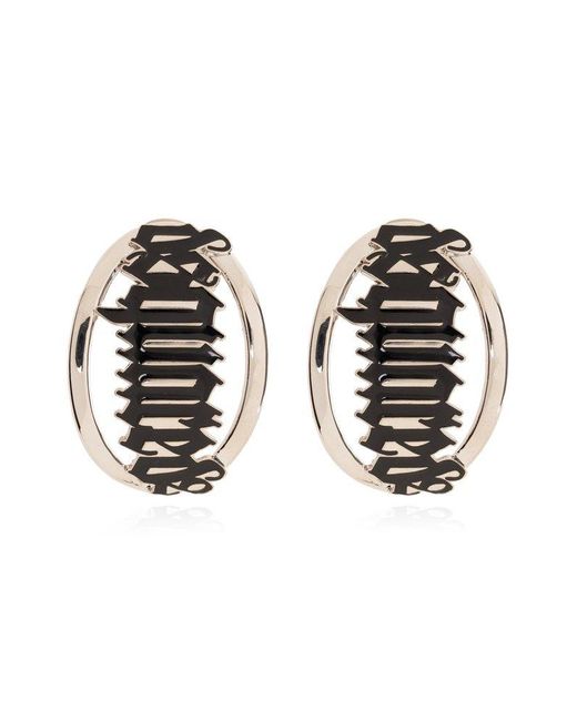 DSquared² Black Clip-on Earrings With Logo,