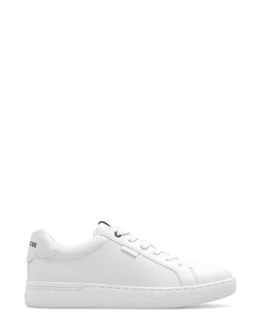 COACH Logo Embossed Low-top Sneakers in White | Lyst