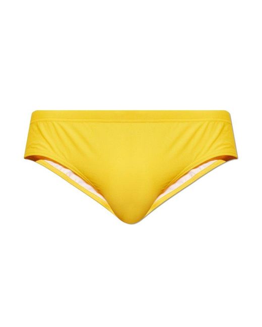 DSquared² Yellow Icon New Generation Swim Briefs for men