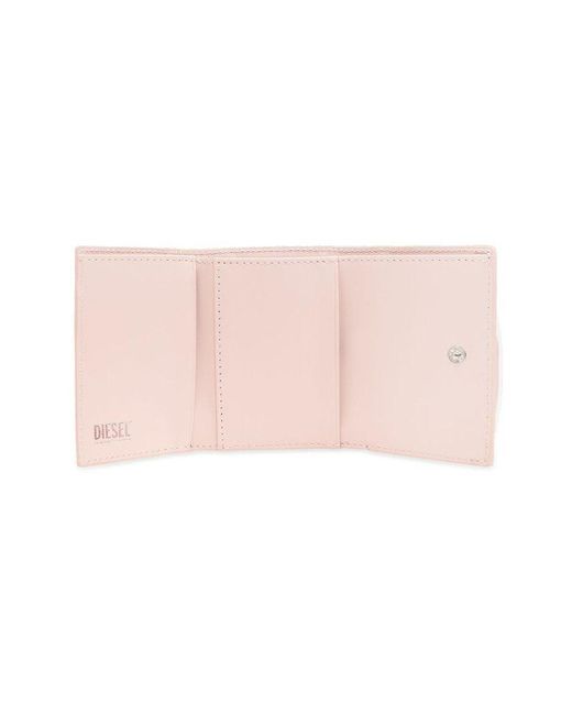 DIESEL Pink '1dr Tri Fold Xs' Wallet,