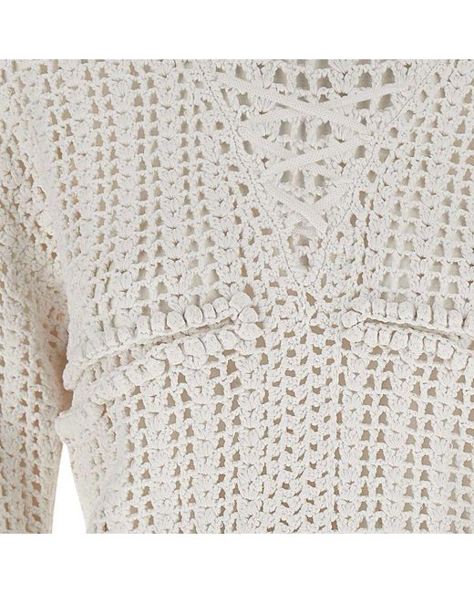 IRO White Kettie Knitted Long-sleeve Top