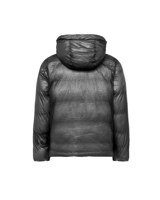 Rains Gray Kevo Hooded Puffer Jacket for men