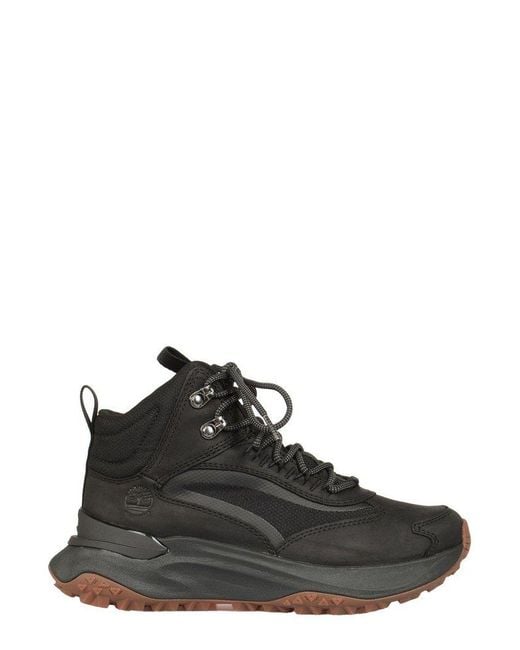 Timberland Black Motion Access Mid Lace-Up Waterproof Hiking Boots