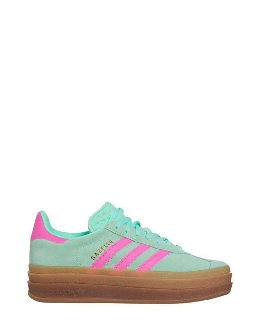 Adidas Originals Green Gazelle Bold Lace-up Sneakers