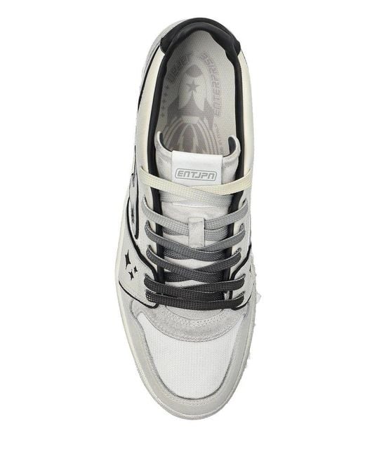 ENTERPRISE JAPAN White Starburst Casual Sneakers for men